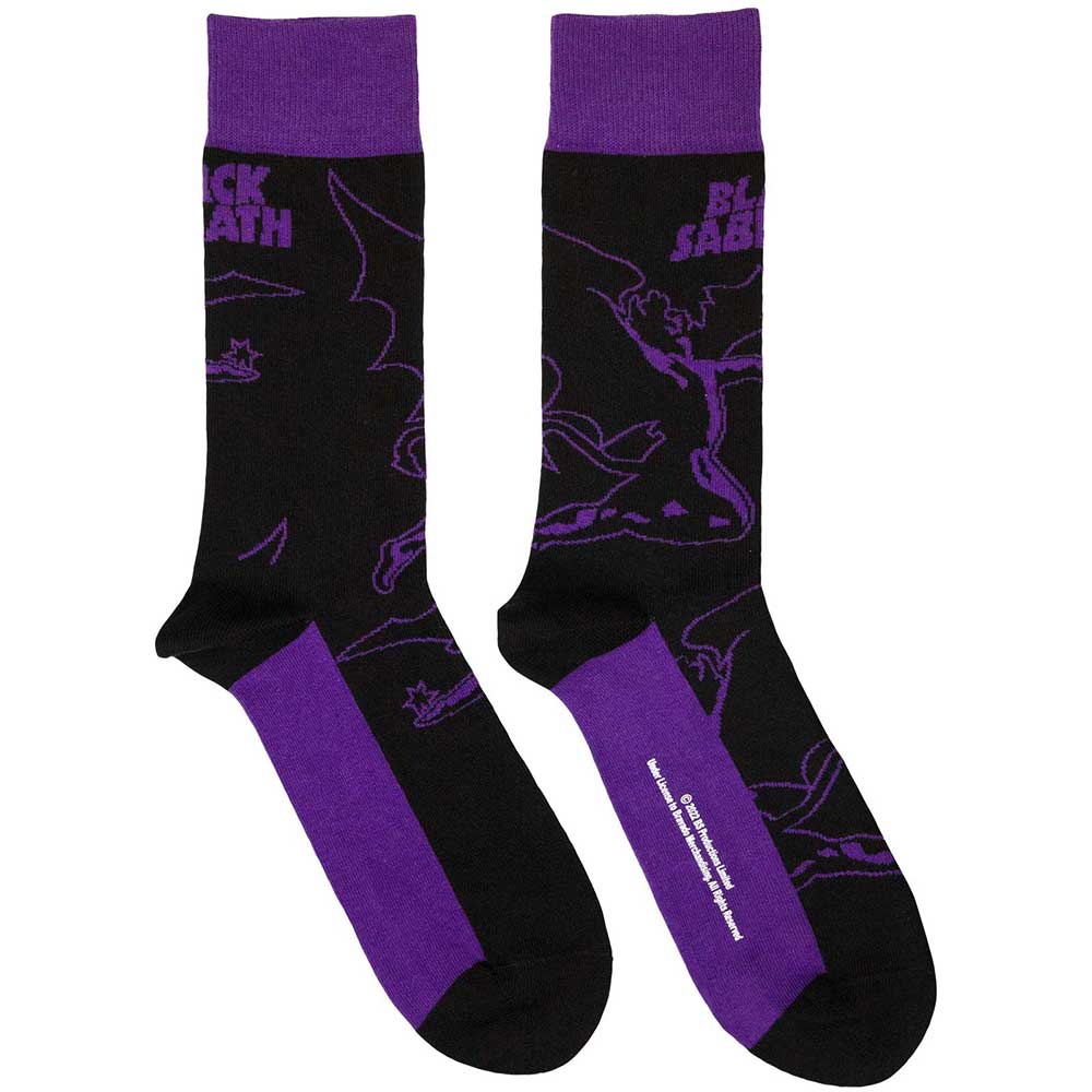 Black Sabbath Unisex Ankle Socks: Logo & Demon