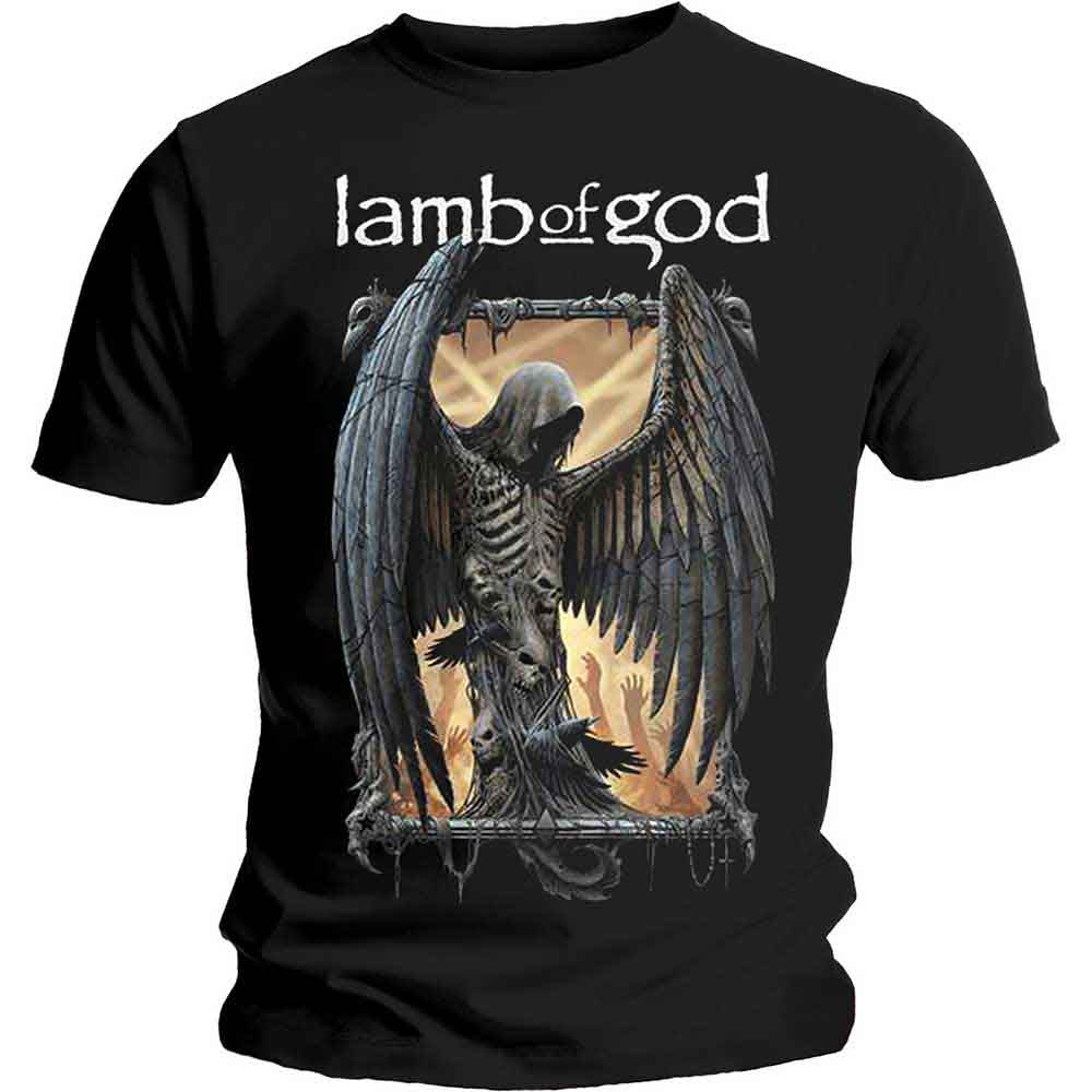 Lamb Of God Unisex T-Shirt: Winged Death (Black)