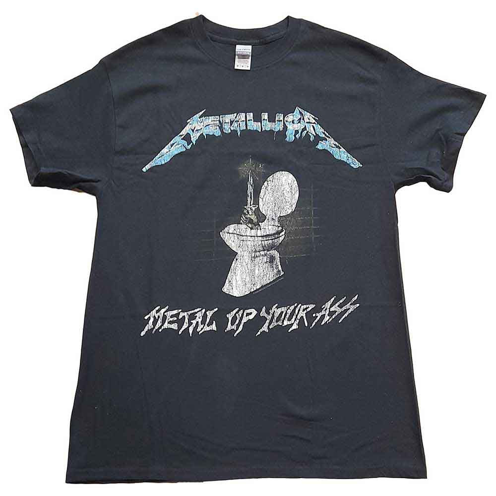 Metallica Unisex T-Shirt: Metal Up Your Ass (Black) (Back Print)