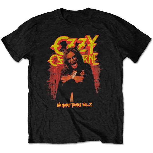 Ozzy Osbourne Unisex T-Shirt: No More Tours Vol. 2. (Black) (Back Print & Collectors Edition)