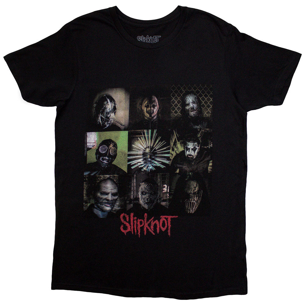 Slipknot Unisex T-Shirt: Blocks (Black) (Back Print)