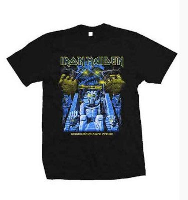 Iron Maiden Unisex T-Shirt: Back in Time Mummy (Black)